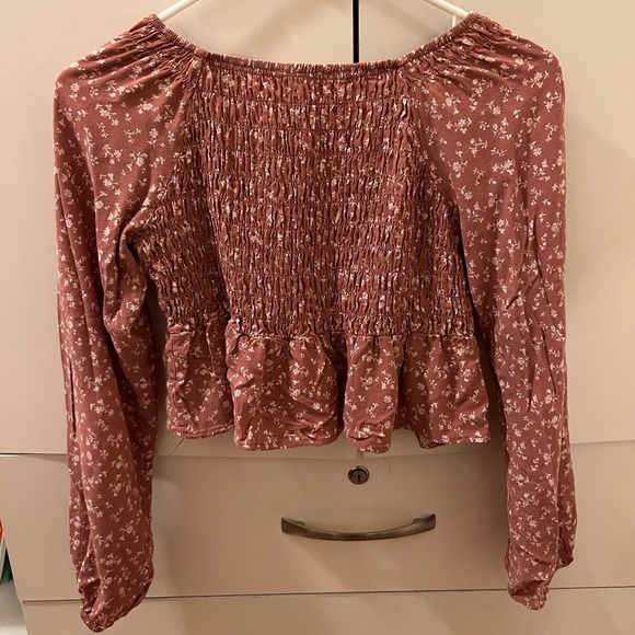 LA hearts smocked long sleeve top - Picture 4 of 5